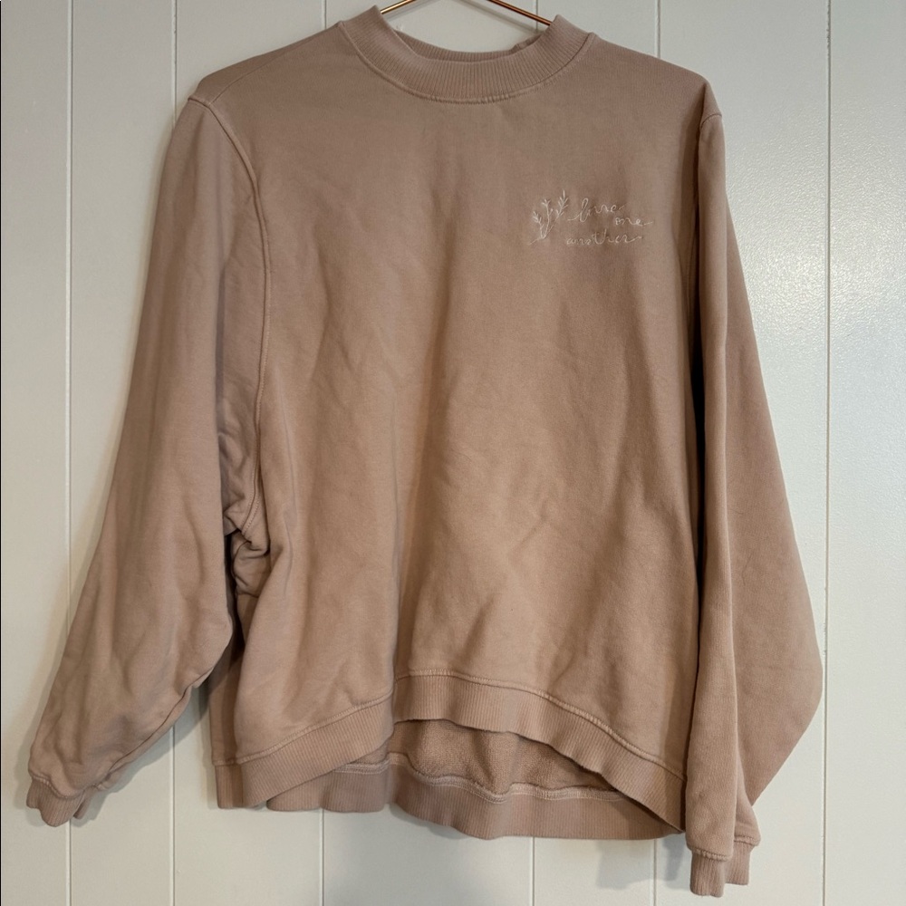 Kristin Made love one another sweatshirt, S/M, in blush